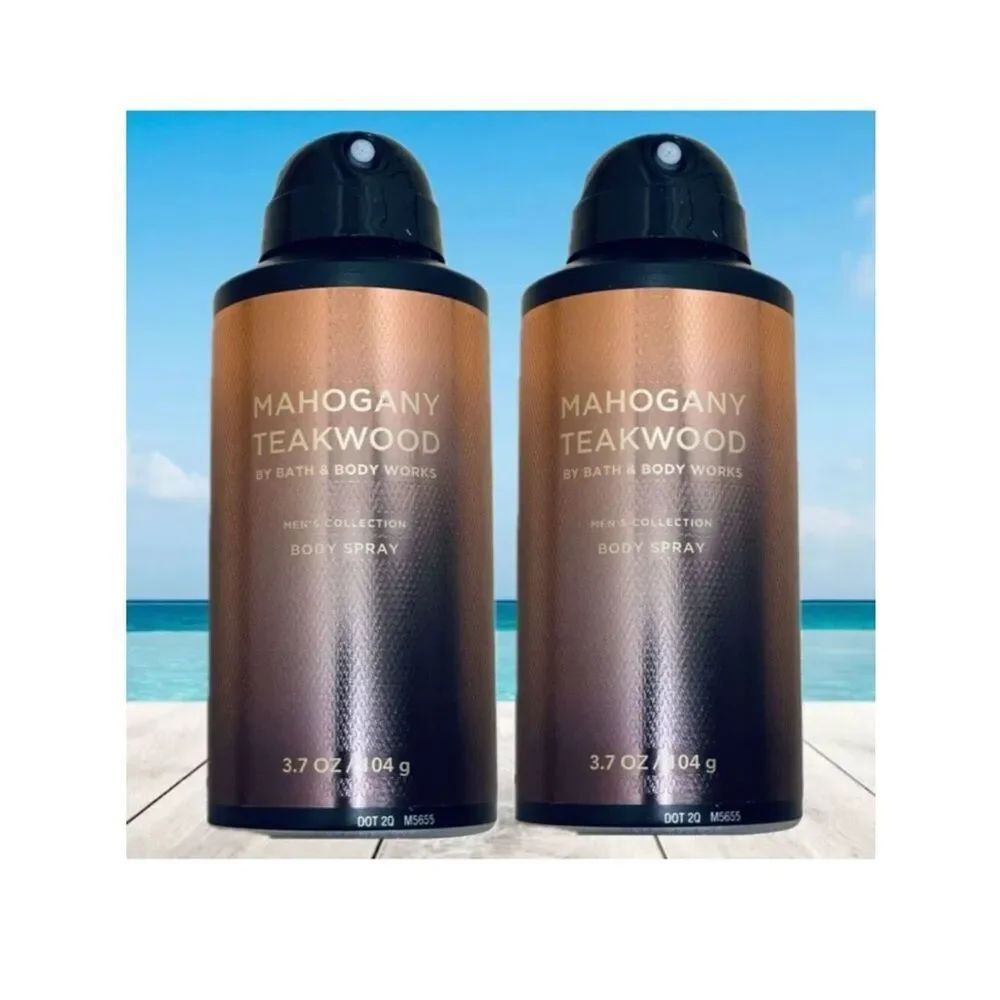 NWT Bath & Body Works Lot of 2 MAHOGANY TEAKWOOD Men’s Collection Body Spray